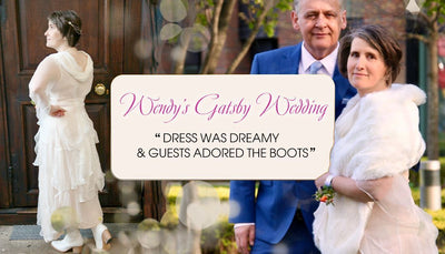 Dreamy Wedding in Gatsby Dress & Victorian Lace-Up Boots