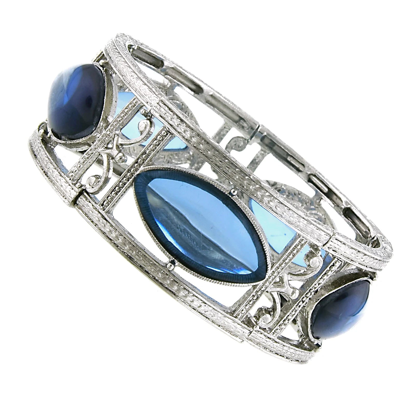 Transparent Montana Blue Stone Stretch Bracelet
