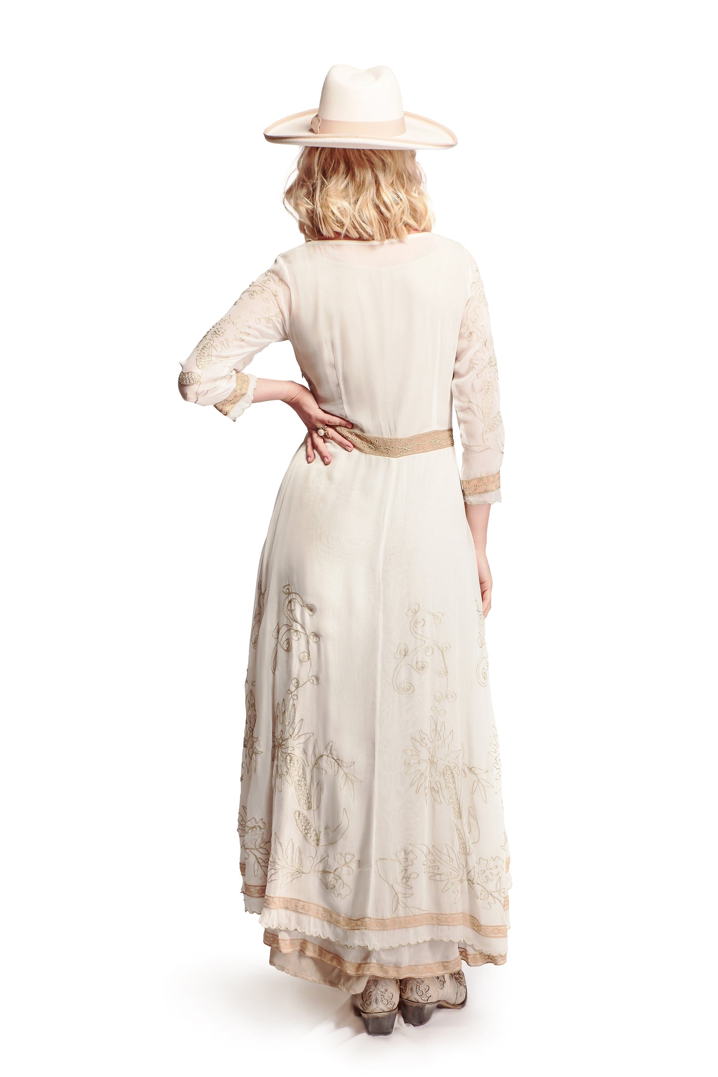 Edith Cowgirl Wedding Dress in Ivory-Beige by Nataya
