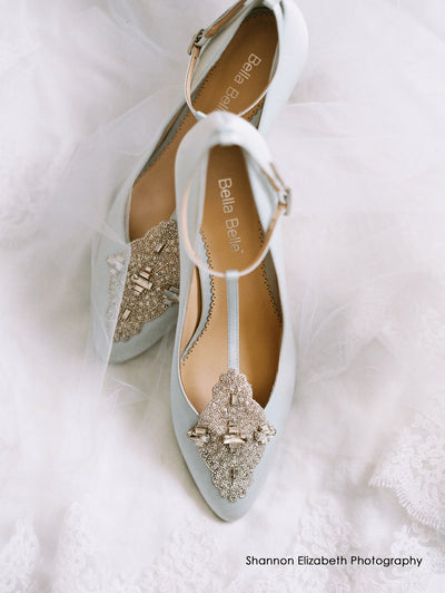 Art Deco Great Gatsby Bridal Shoes in Blue