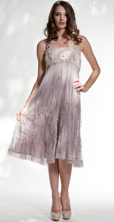 Lavender Rouched Babydoll Dress 40041 - SOLD OUT
