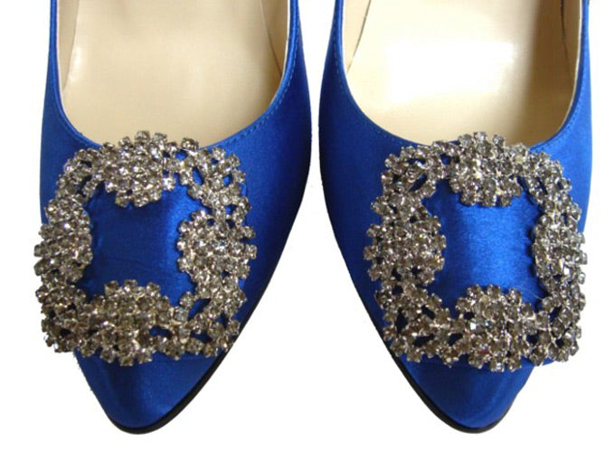 Sapphire Bridal Shoes in Victorian Style