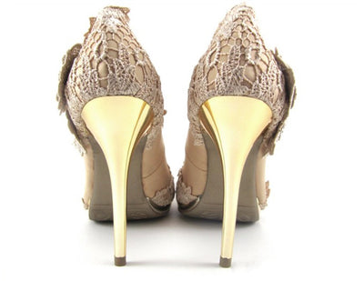Cream Lace Wedding heels - SOLD OUT