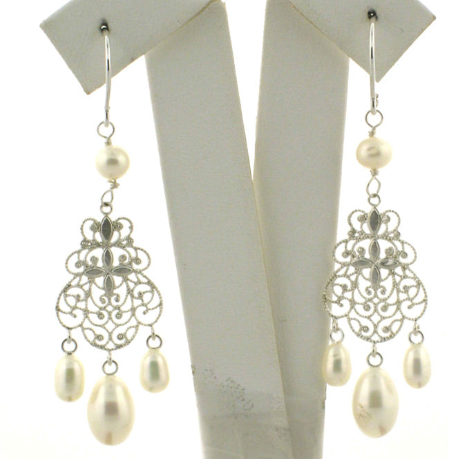 Vintage Style Wedding Pearl Earrings -  SOLD OUT