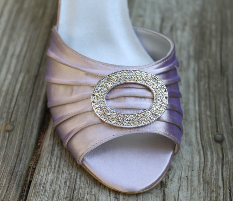 Vintage wedding shoes on Wedges, Model "Clara" - SOLD OUT