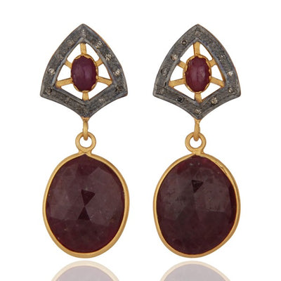 Burgundy Wine Vintage Style Earrings - SOLD OUT