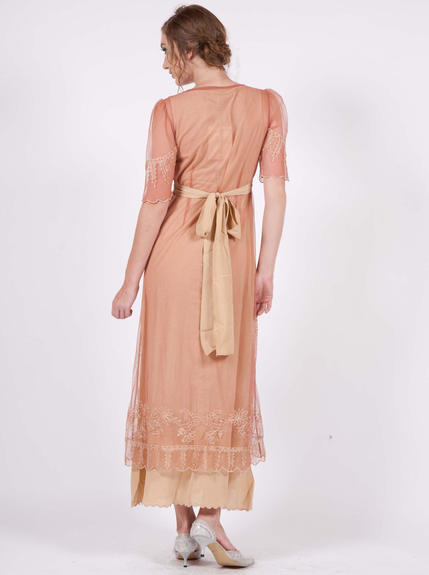 New Vintage Titanic Tea Party Dress in Rose-Gold by Nataya - SOLD OUT