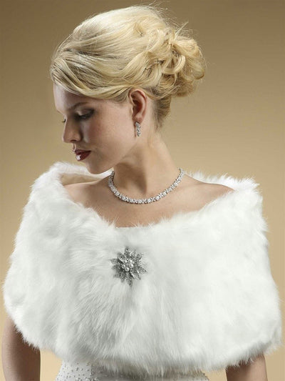 Faux Fur Bridal Wrap with Pure White Fox - SOLD OUT