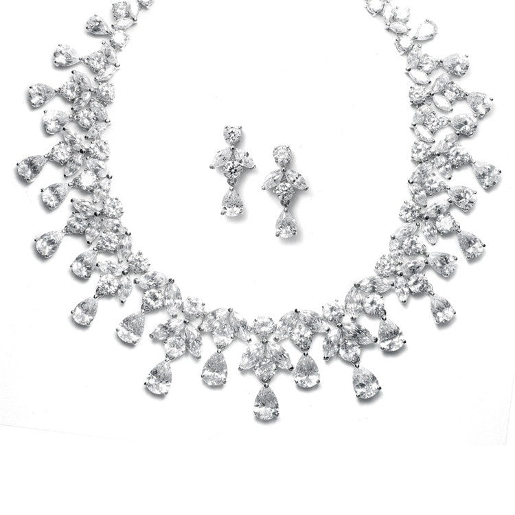 Spectacular Hollywood Cubic Zirconia Statement Bridal Neck Set - SOLD OUT