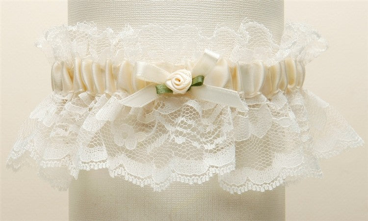 Hand-Sewn Vintage Lace Wedding Garters - Ivory - SOLD OUT