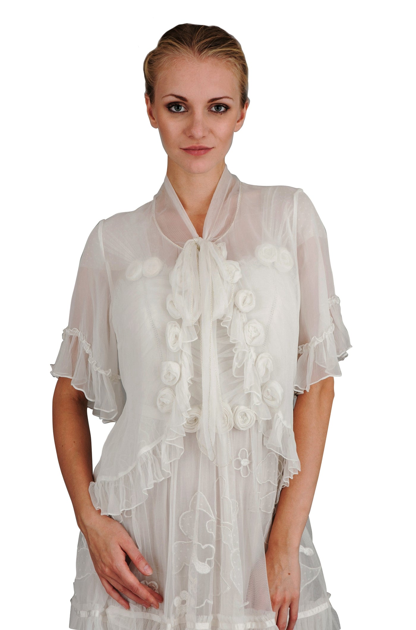 Vintage Style Wedding Top in Ivory by Nataya - SOLD OUT
