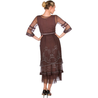 Nataya Art Deco Gatsby Dress in Pewter - SOLD OUT