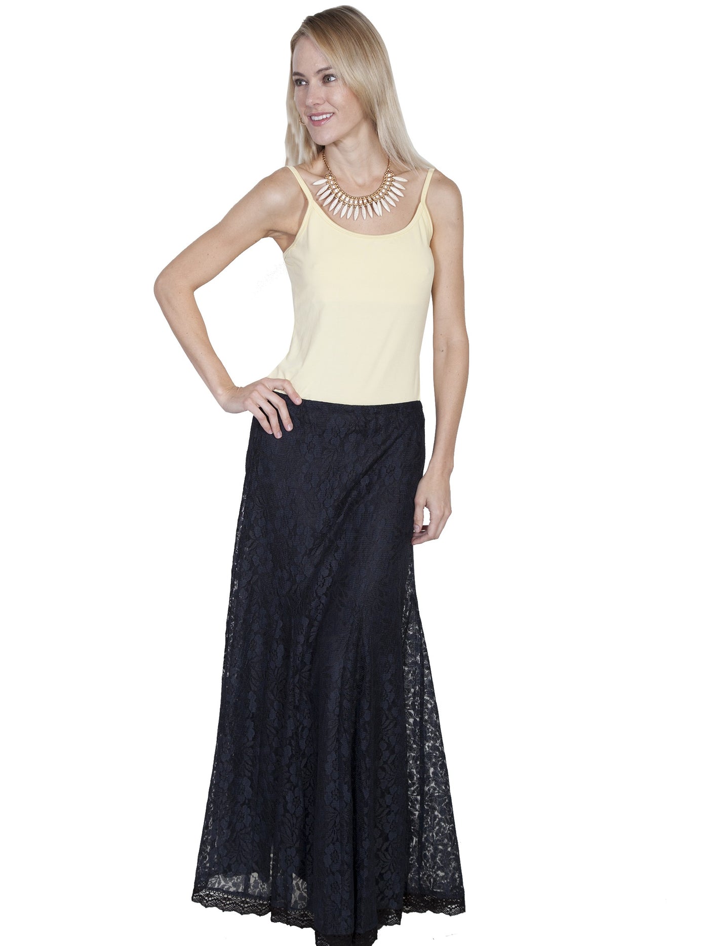 Western Style Long Skirt in Black - SOLD OUT