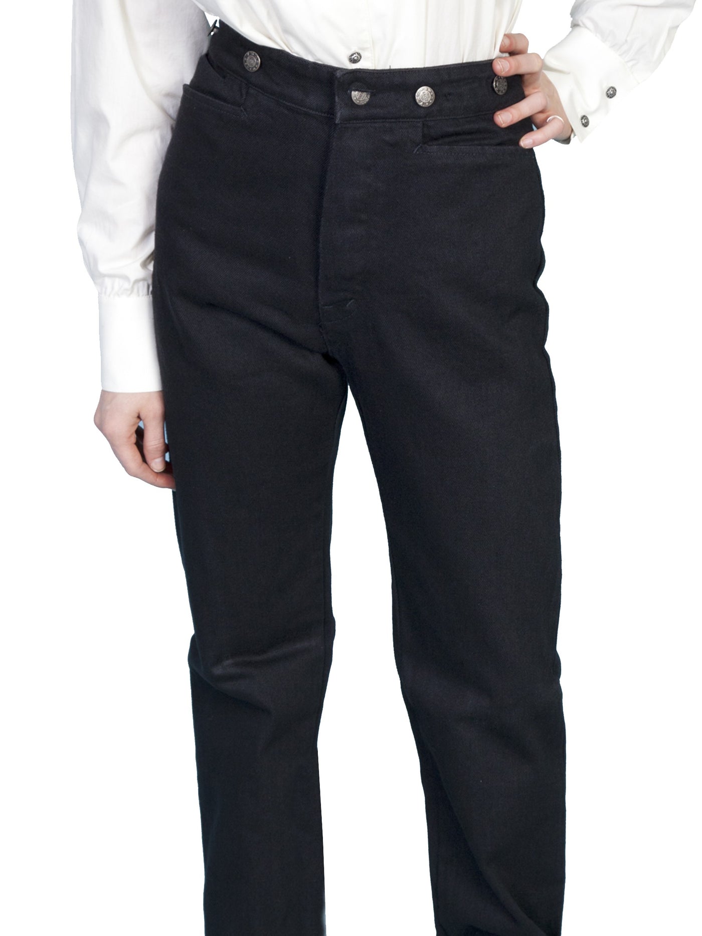 Victorian Style Canvas Pants in Black - SOLD OUT