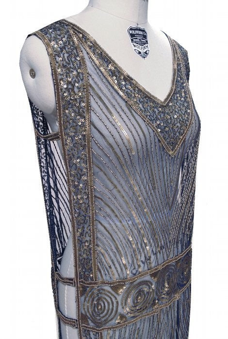Great Gatsby Style Tabard Dress in Dark Blue - SOLD OUT