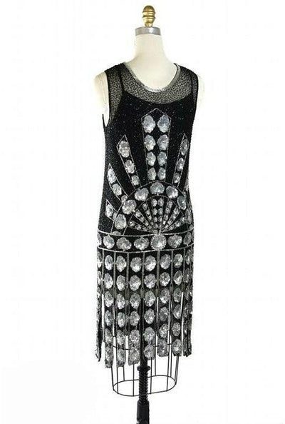 1920s Vintage Style Jazz Dress in Black - SALE