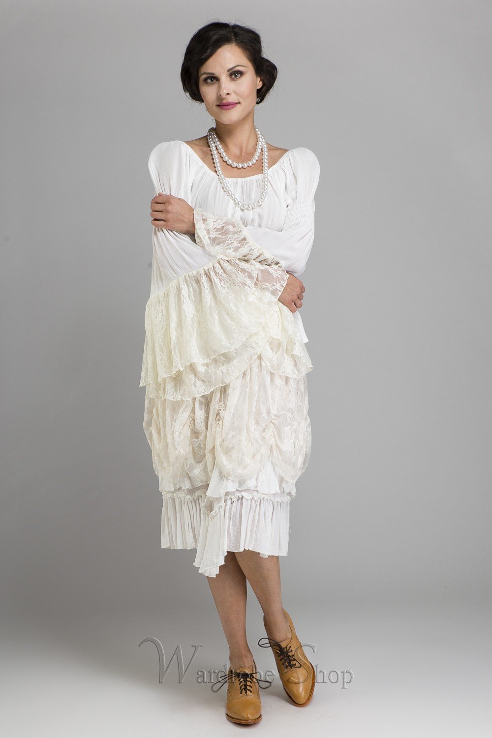Cowgirl Short White Skirt by Marrika Nakk
