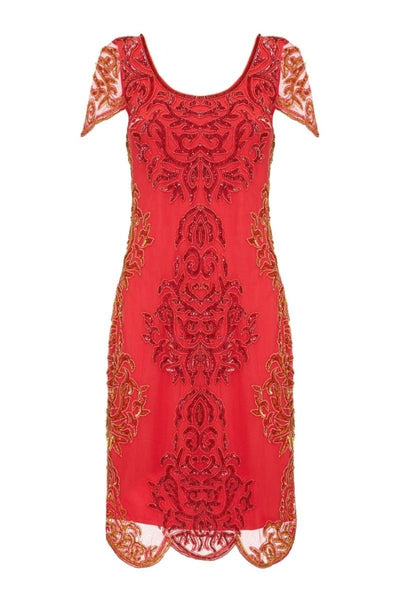 Great Gatsby Style Party Dress in Bright Red - SOLD OUT