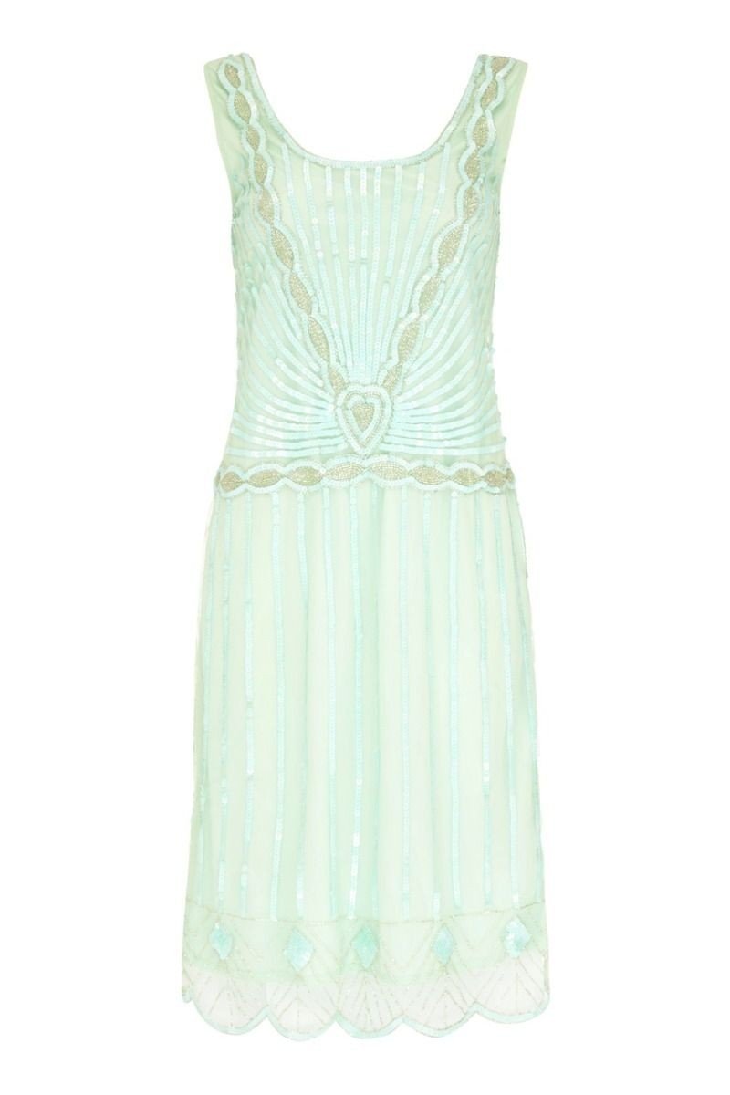 Gatsby Style Cocktail Party Dress in Mint - SOLD OUT