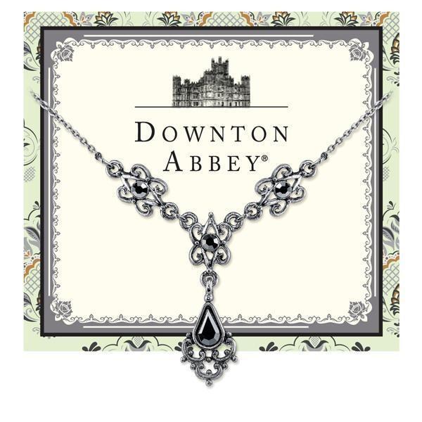 Downton Abbey Hematite Crystal Y Necklace - SOLD OUT