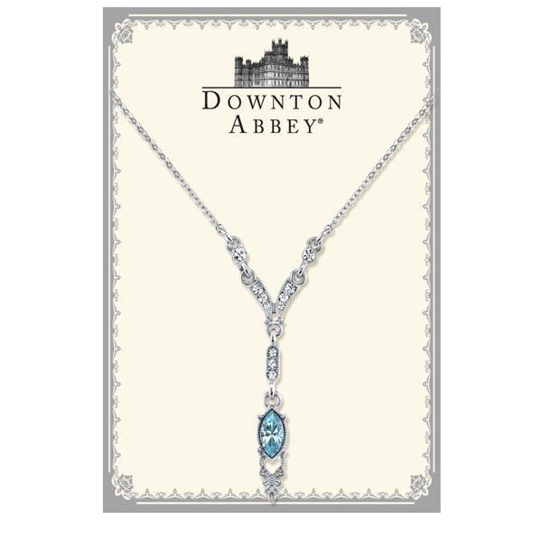 Downton Abbey Aquamarine Crystal Y Necklace - SOLD OUT