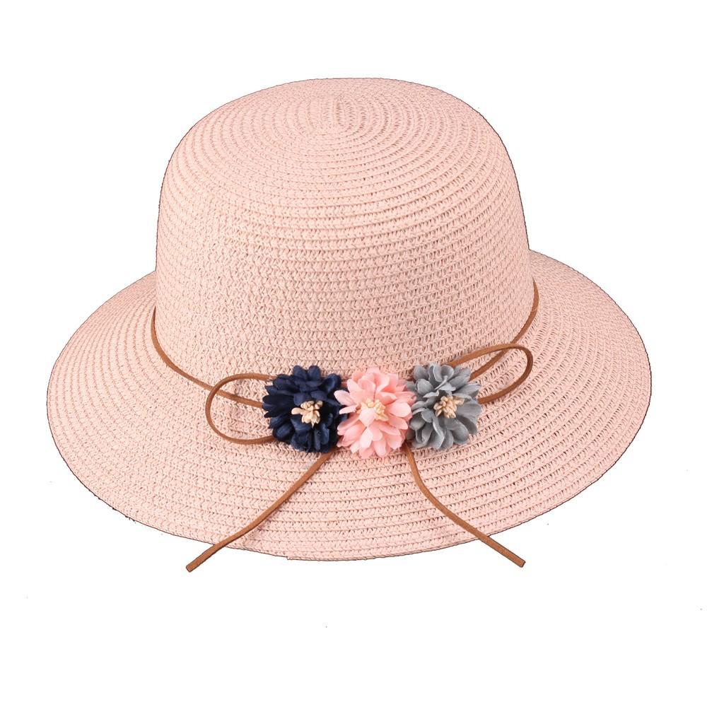 Vintage Inspired Paper Braid Rounded Sun Hat in Pink - SOLD OUT