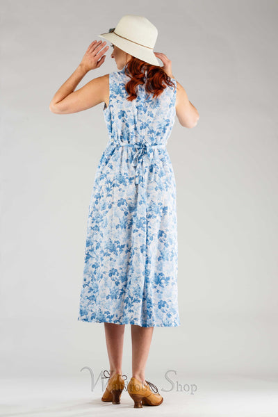 Romantic Vintage Inspired Porch Dress in Blue | April Cornell - SOLD OUT