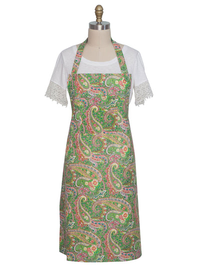 Mac ‘n Cheese Cotton Apron in Green | April Cornell- SOLD OUT