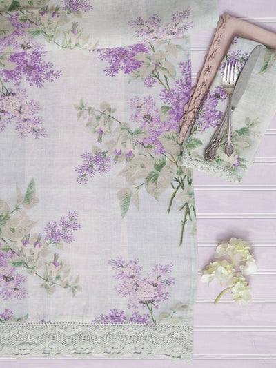 Double Berry-Almond Galette Linen Runner in Lavender | April Cornell- SOLD OUT
