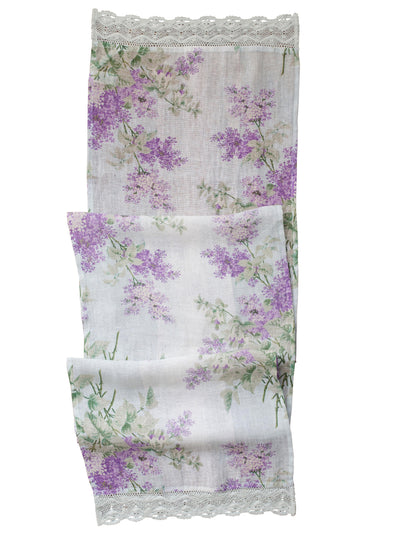 Double Berry-Almond Galette Linen Runner in Lavender | April Cornell- SOLD OUT