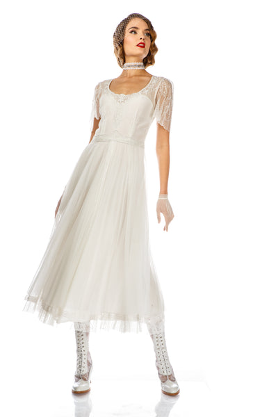 Alice Vintage Style Dress 40815 in Ivory by Nataya