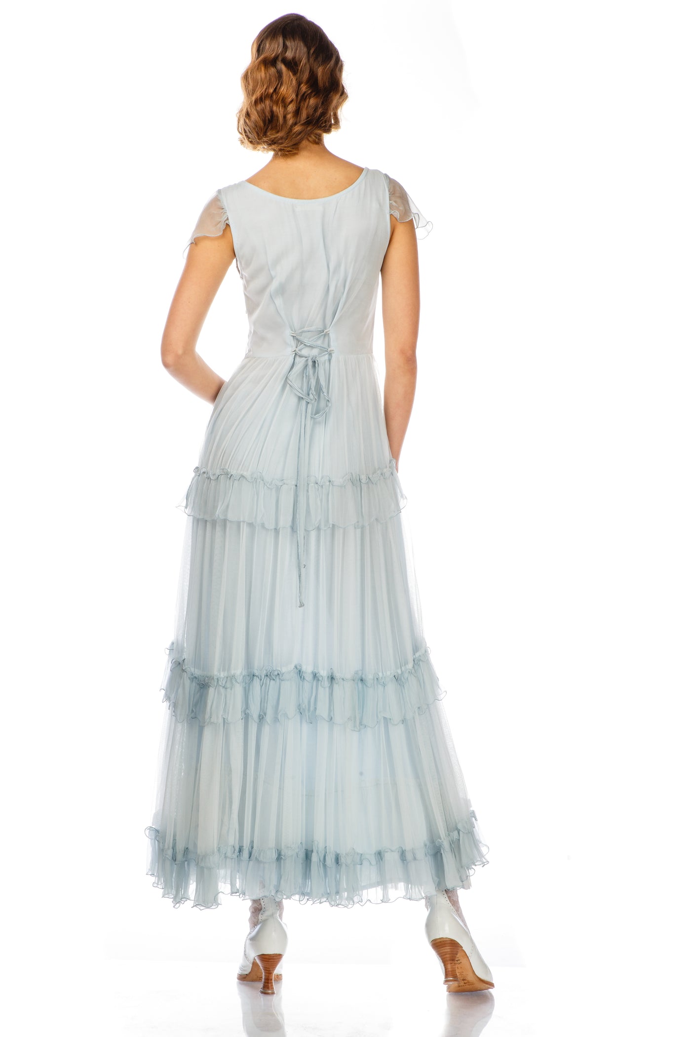 Harper Vintage Inspired Wedding Dress in Blue by Nataya