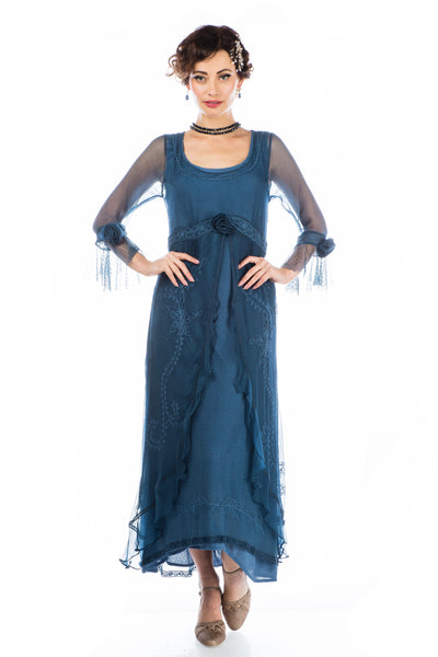 Dafna Bridgerton Inspired Dress 40836 in Lapis Blue by Nataya