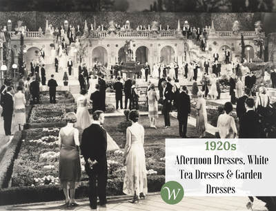 1920s Afternoon Dresses, White Tea Dresses & Garden Dresses