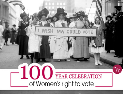 100 Year celebration of Women's right to vote