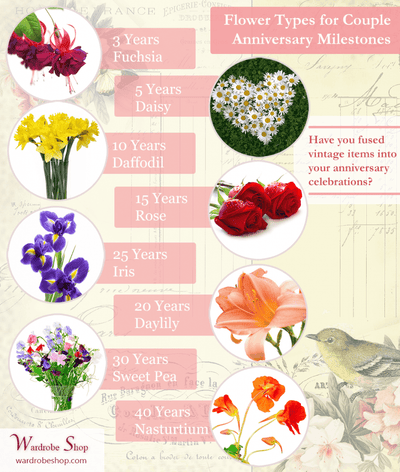 Vintage Inspired Anniversary Flower Ideas