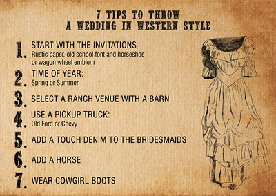 7 Tips to throw a Wedding in Western Style