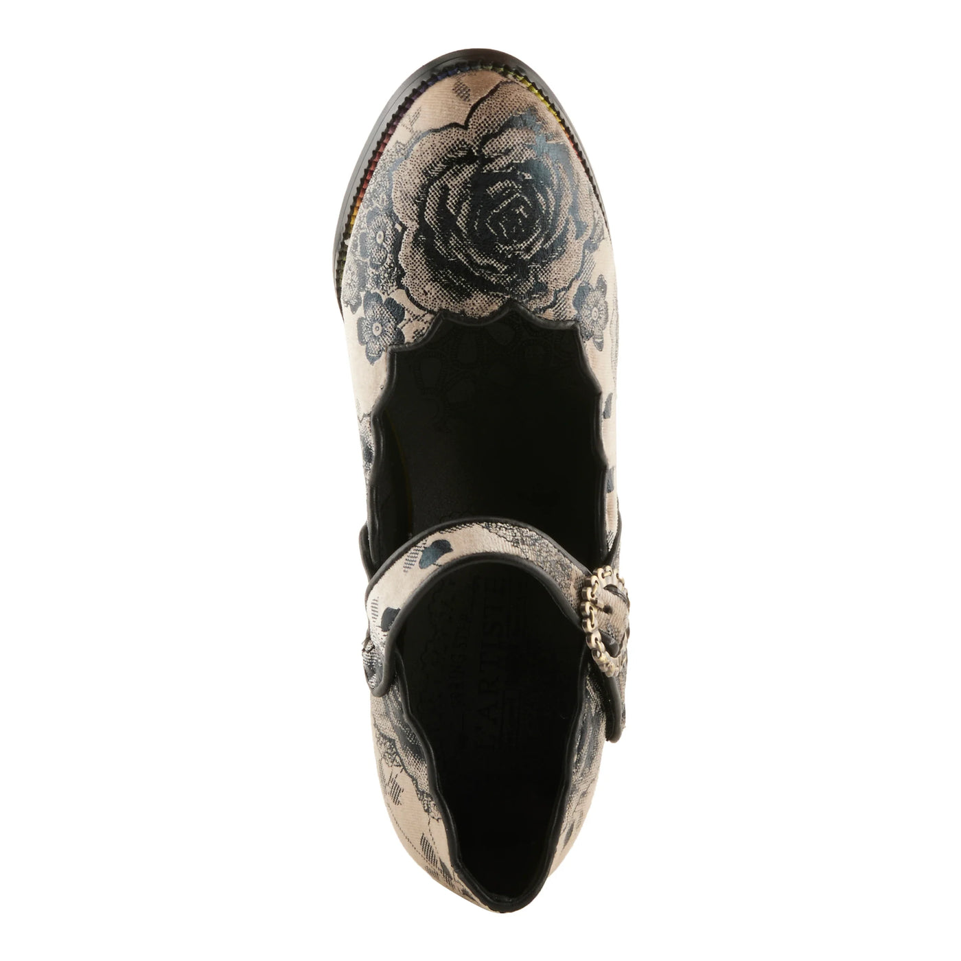 Fleurs de Soirée Heels in Black Multi