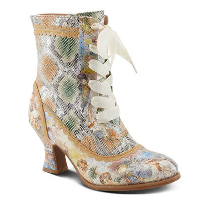 Rococo Budding Ankle Boots in Beige