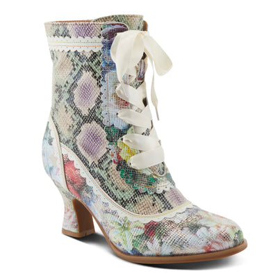 Rococo Budding Ankle Boots in White