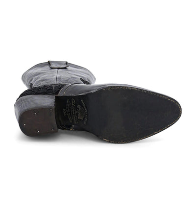 Basanti Mid-Calf Cowgirl Boots in Black
