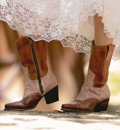 Basanti Mid-Calf Cowgirl Wedding Boots