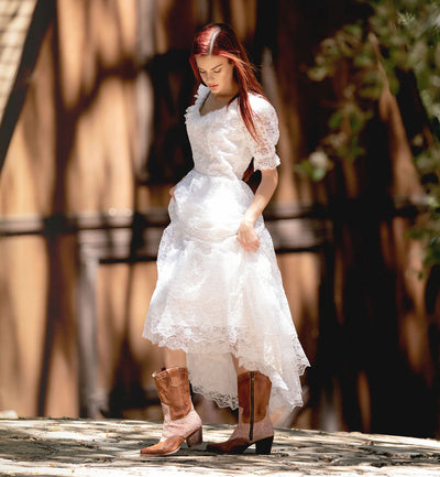 Basanti Mid-Calf Cowgirl Wedding Boots