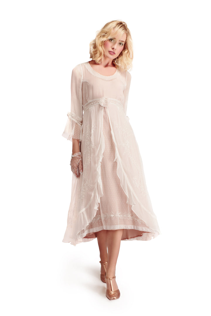 1920s Wedding Dresses- Art Deco Wedding Dress, Gatsby Wedding Dress Dafna Frontier Romance Dress in Ivory by Nataya $310.00 AT vintagedancer.com