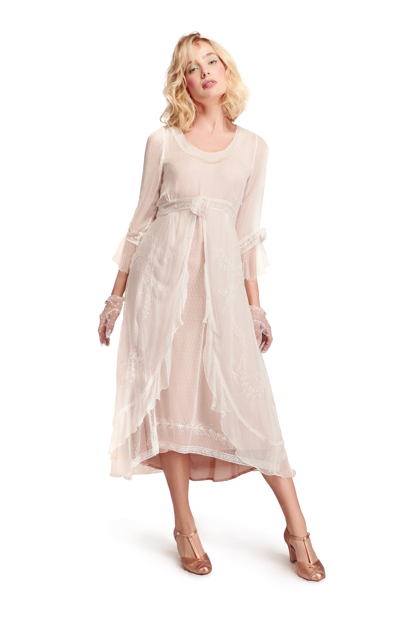 Dafna Frontier Romance Dress in Ivory by Nataya