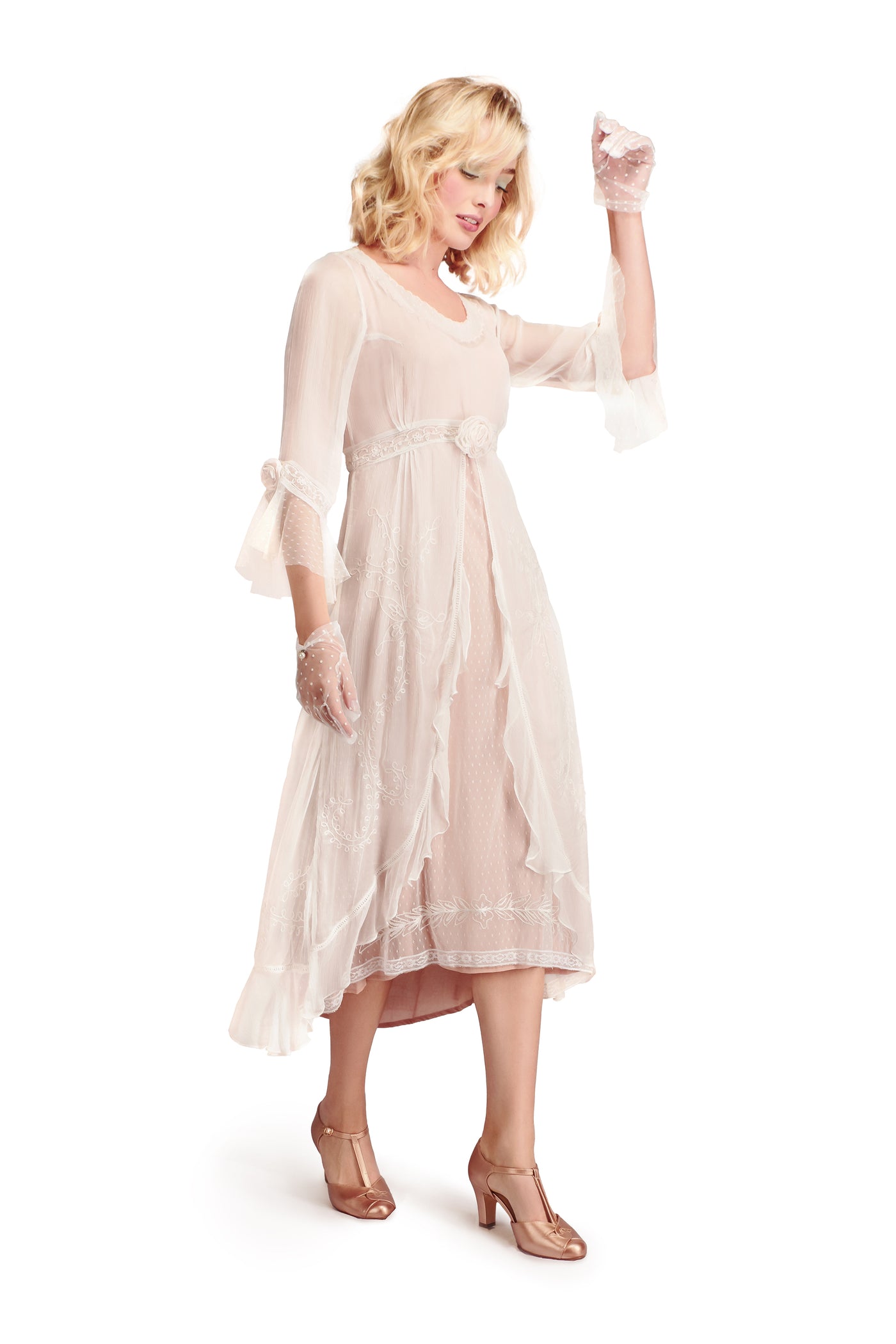 Dafna Frontier Romance Dress in Ivory by Nataya