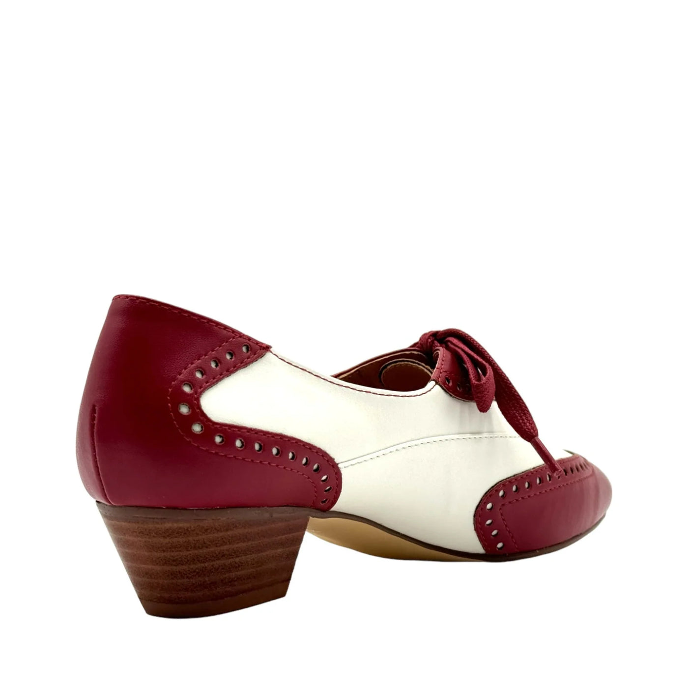 Demi Vintage Saddle Shoes in Red White