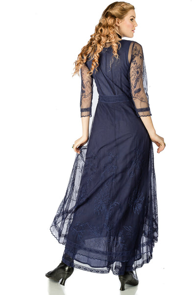 Downton Abbey Tea Party Gown in Sapphire by Nataya