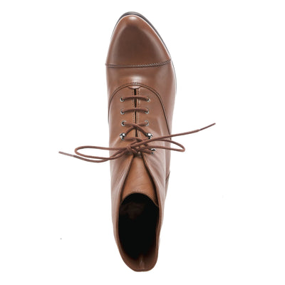 Galil Victorian Inspired Boots in Medium Brown