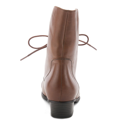 Galil Victorian Inspired Boots in Medium Brown